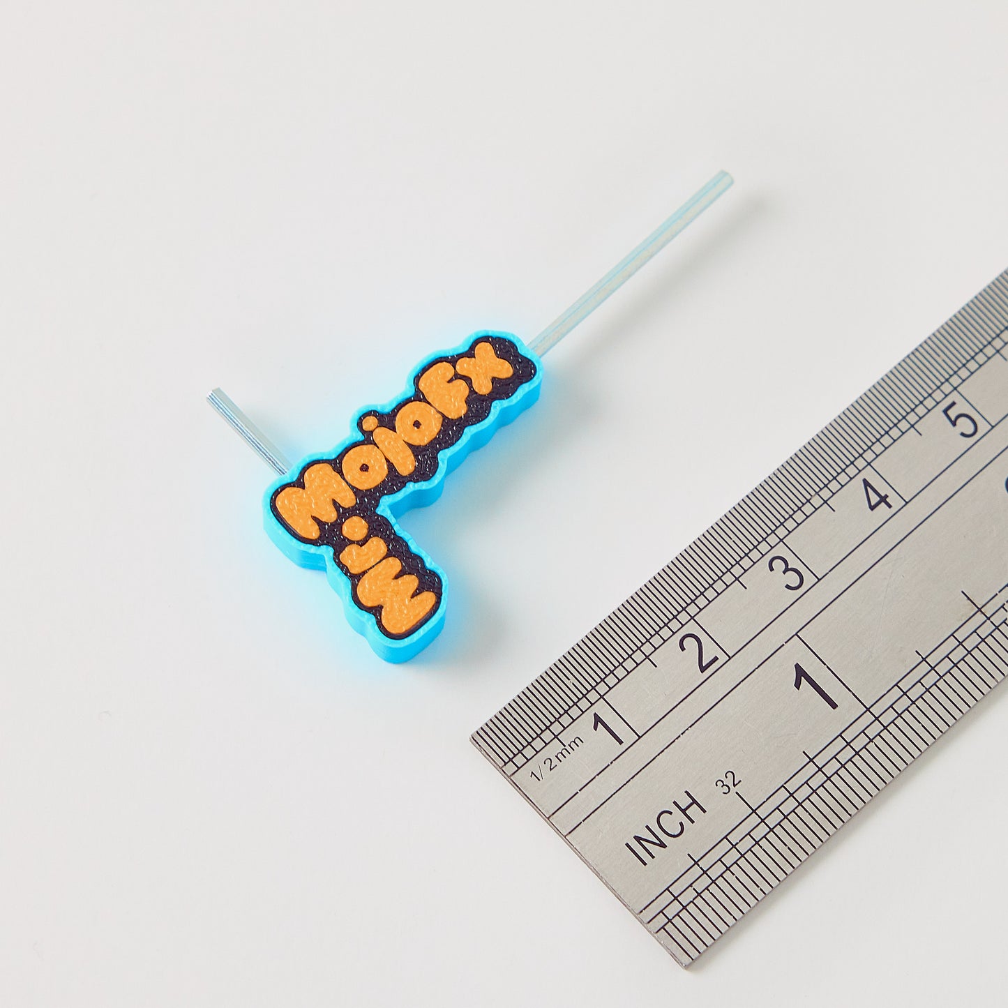 Mr.MojoFx 1.5mm Allen key — size reference next to a ruler