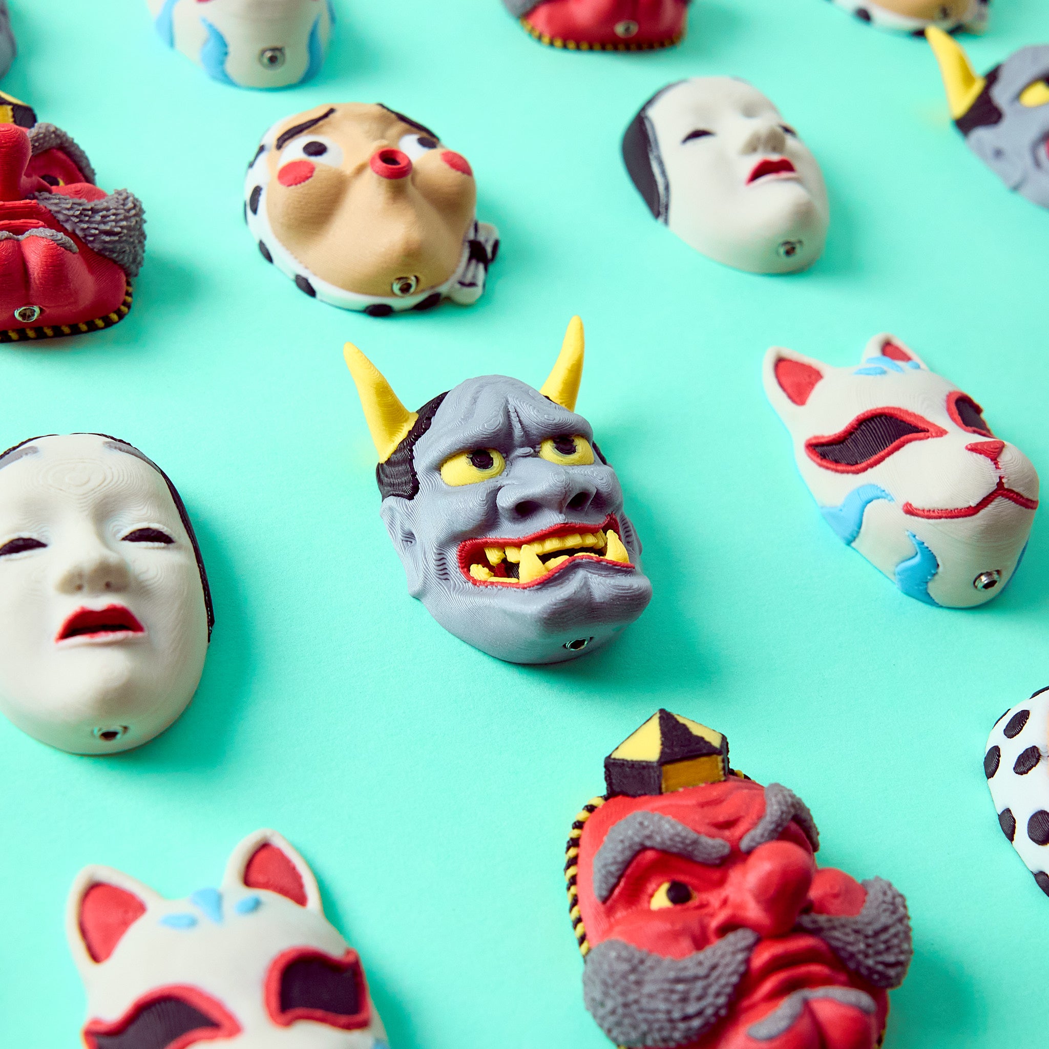 PedalMonsters Ninja Buffer バッファ ＵＳハンドメイド Hannya Topper | Japanese Demon Mask Pedal Switch Topper | Mr.MojoFx