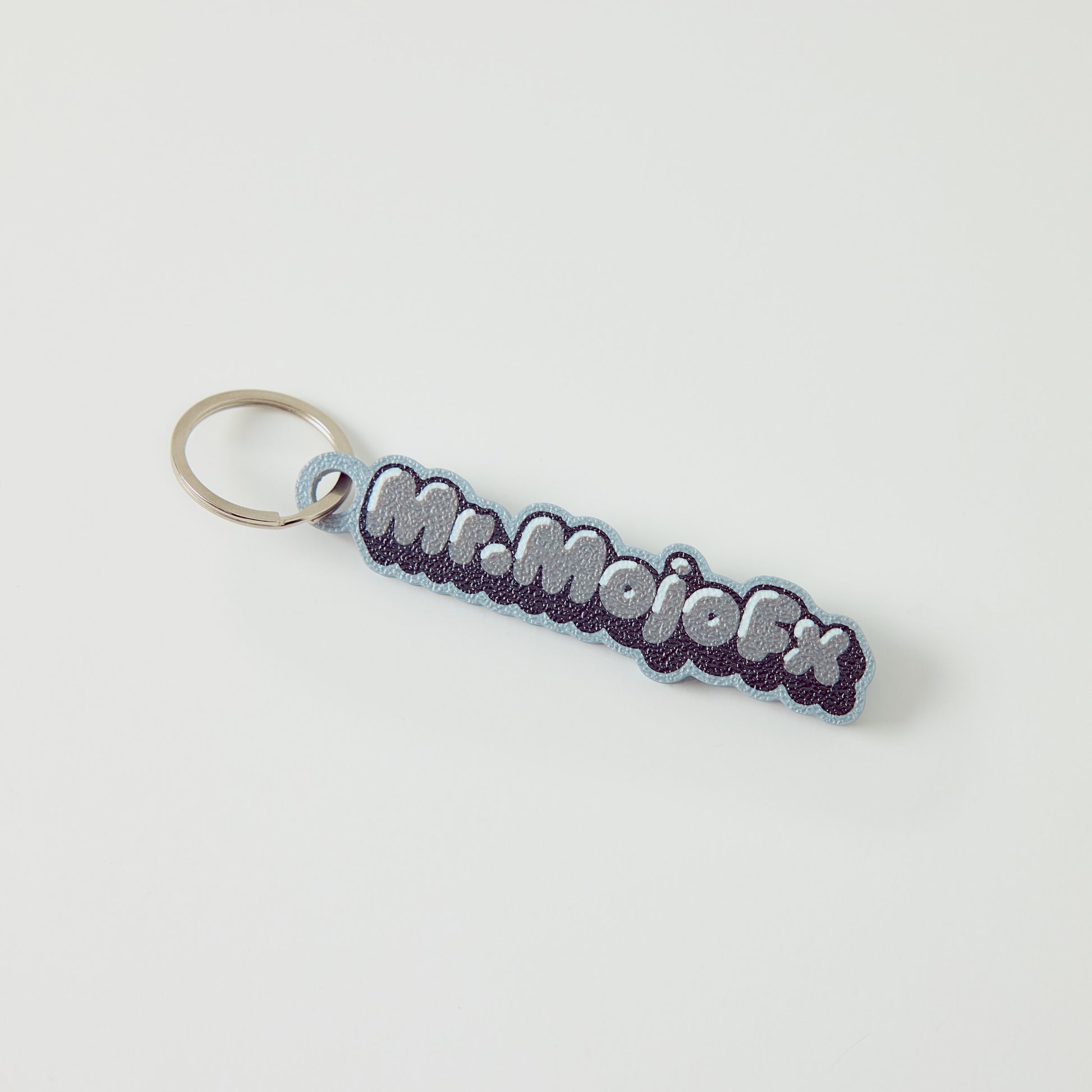 MrMojoFx Mono Key Fob – greyscale monochrome colourway on white background