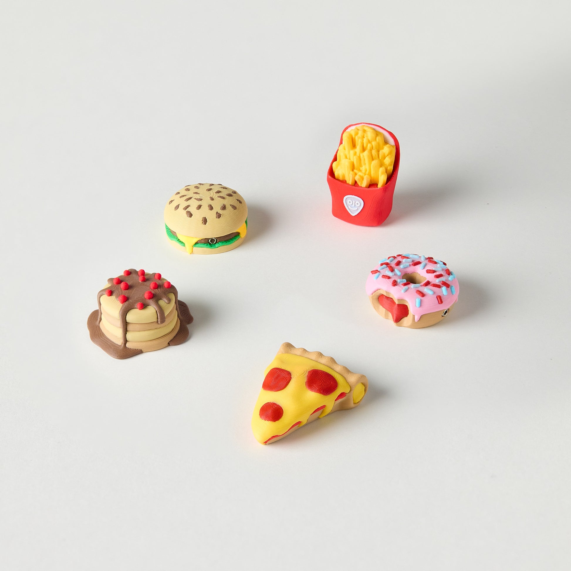 Mr.MojoFx Munchies Topper Full Set — all five guitar pedal switch toppers in the Munchies collection