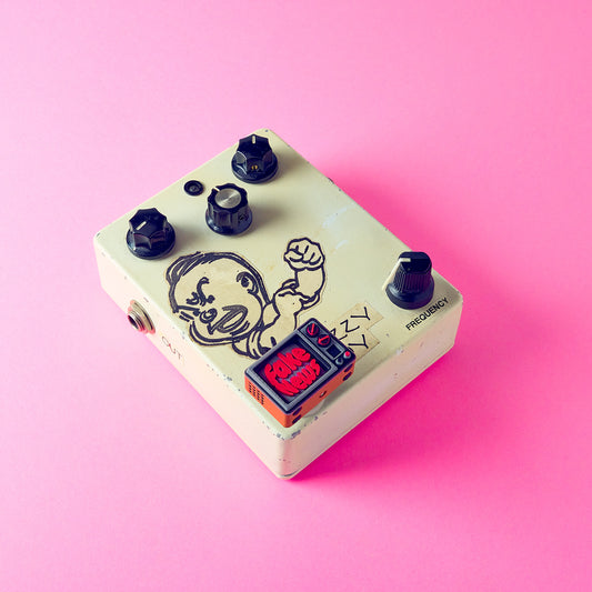 TV Topper mounted on guitar effects pedal footswitch using screw fit system for standard 10mm switches